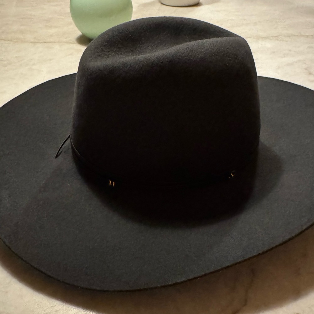 Hat Attack Felt Wool Charcoal Black Hat - image 3